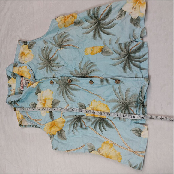 JAMAICA BAY SLEEVELESS BUTTON DOWN SHIRT SIZE LARGE - Picture 5 of 5
